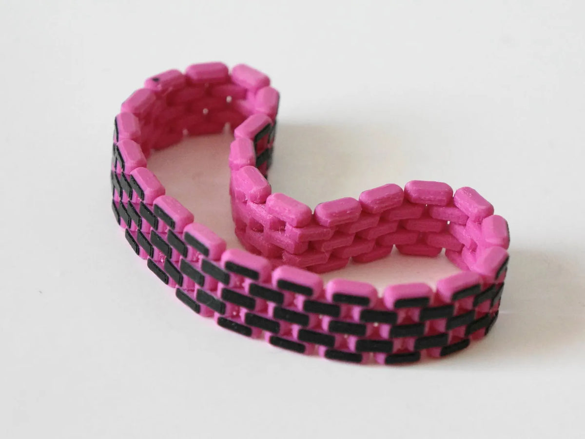 Bracelet à maillons en forme de plaque - Bijoux Print