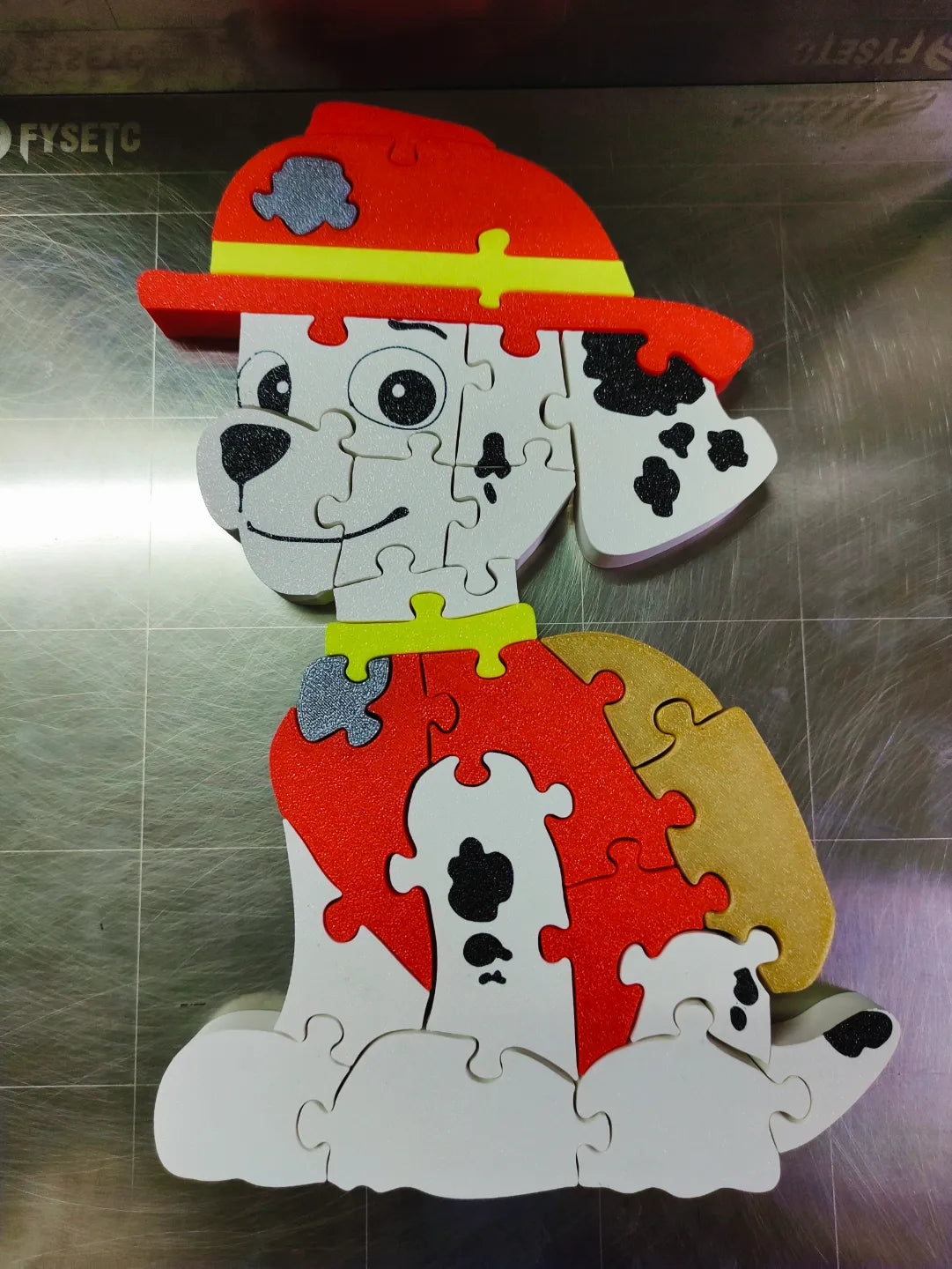 Puzzle Pat'patrouille - Marshall (nombres et lettres) - Maquette Print