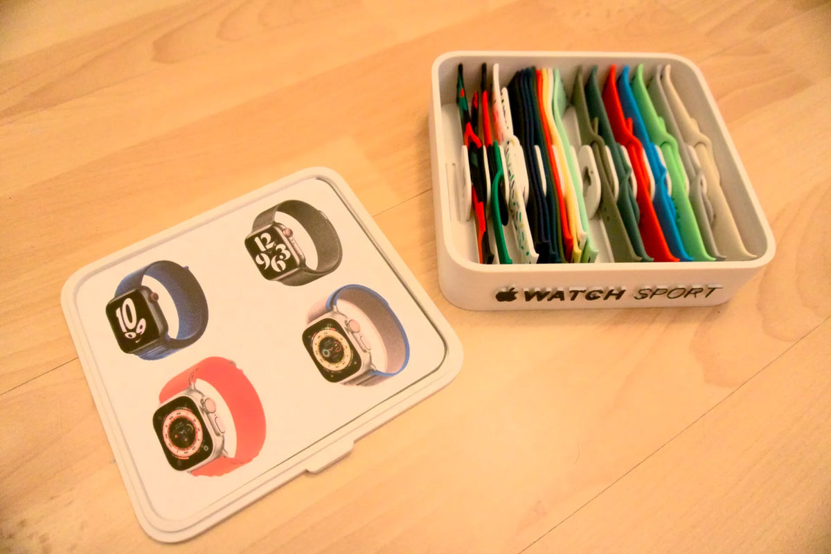 Boîte de rangement pour bracelets Apple Watch avec logo - Bijoux Print