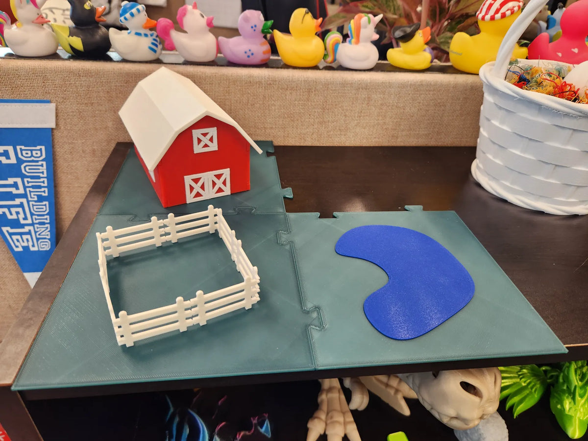 Scène de ferme pour figurines/animaux miniatures en résine - Maquette Print
