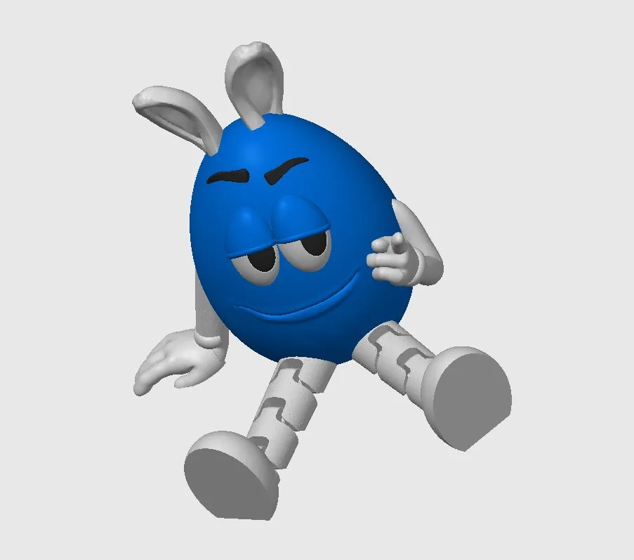 Lapin de Pâques articulé en forme d'œuf - Fêtes Print