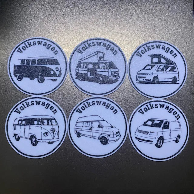 Sous-verres à bière avec boîte VW Bulli Bus Camping Camper - Auto Print