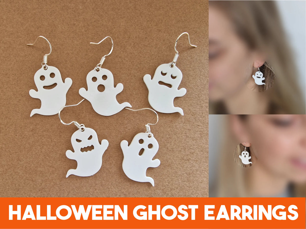 Boucles d'oreilles fantômes Halloween - Bijoux Print