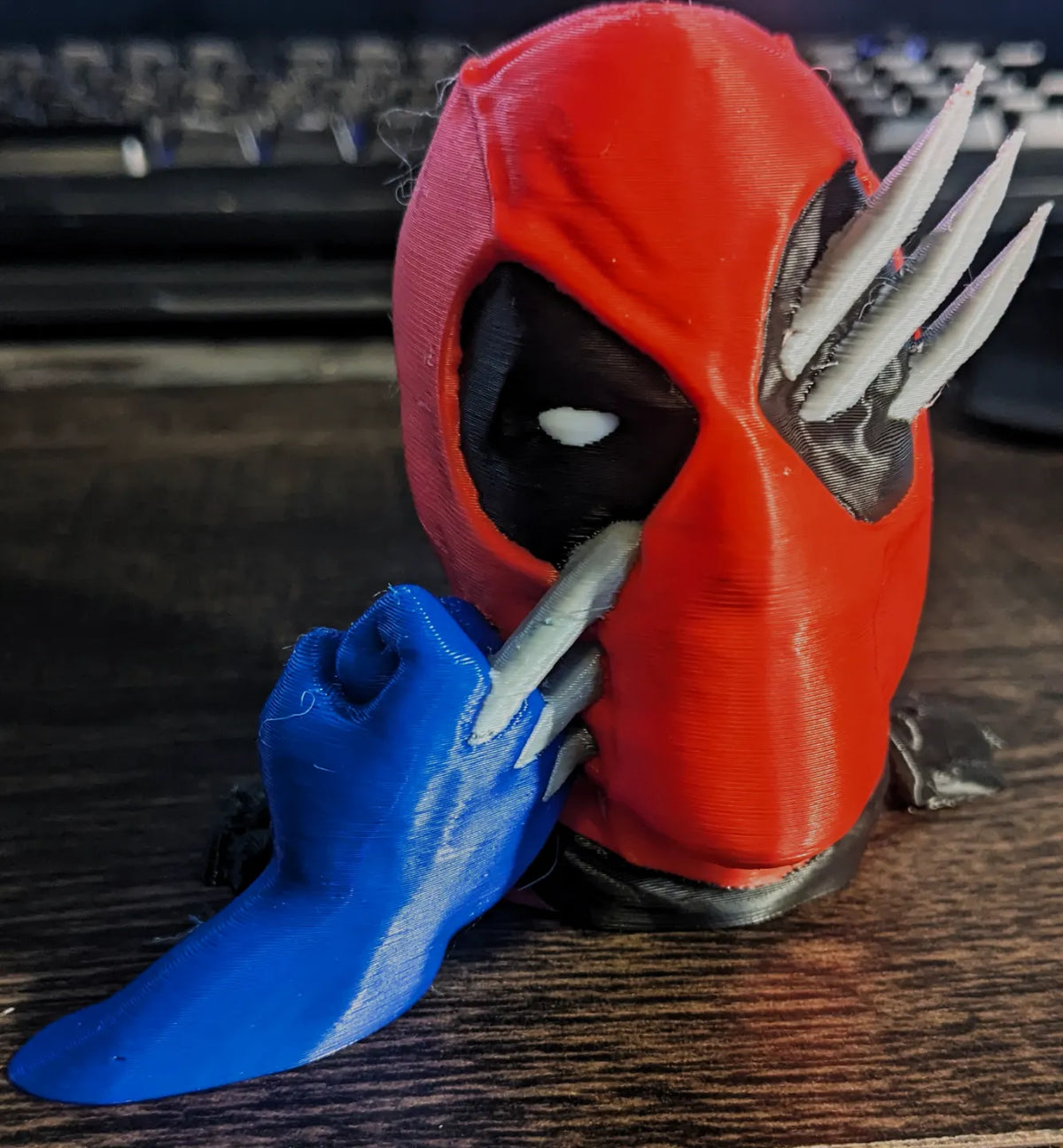 Buste ou support de casque Deadpool et Wolverine - Geek Print