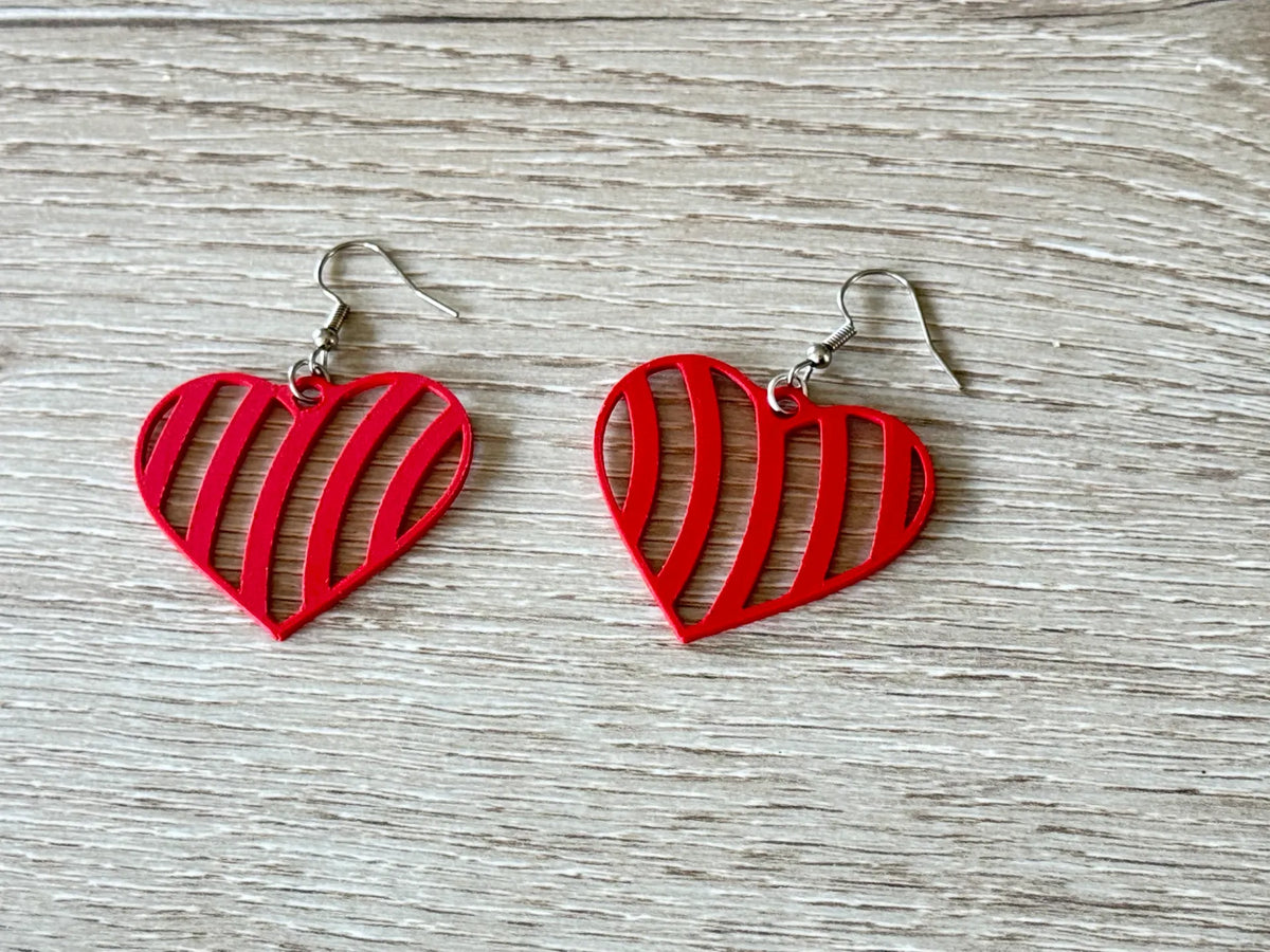 Boucle d'oreille en forme de cœur - Bijoux Print