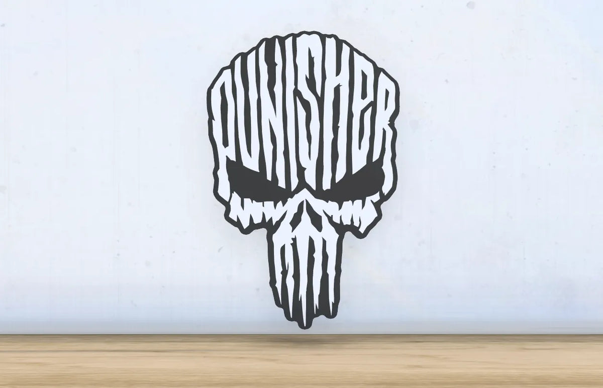 Le Punisher - Superposé - Art Mural en Lettres - Art Print
