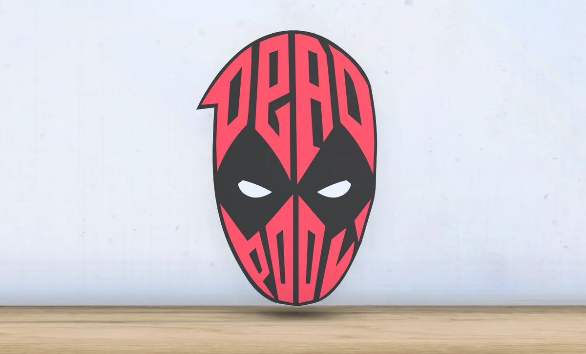 Deadpool - Superposé - Art Mural de Mots - Art Print
