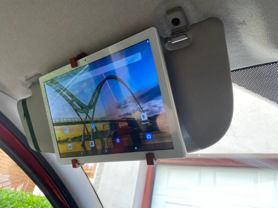 Support pour tablette sur la visière pare-soleil dans la voiture - Auto Print