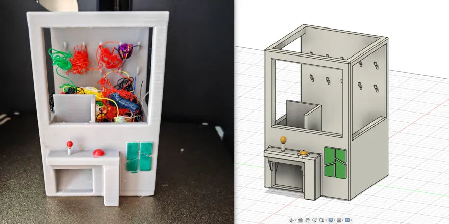 Poupée de la machine à pinces de caca de bambou - Mécanique Print