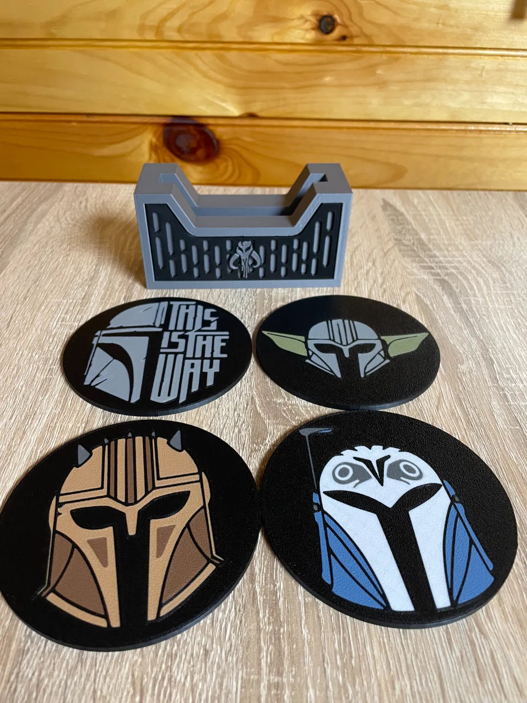Ensemble de sous-verres Star Wars Mandalorian - Geek Print