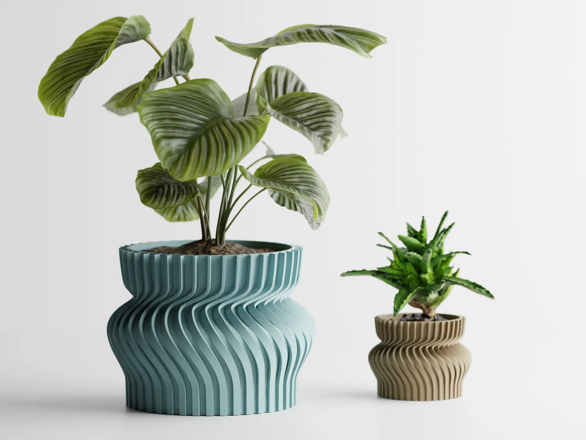Jardinière torsadée moderne, vase à plantes - Cadeau Print