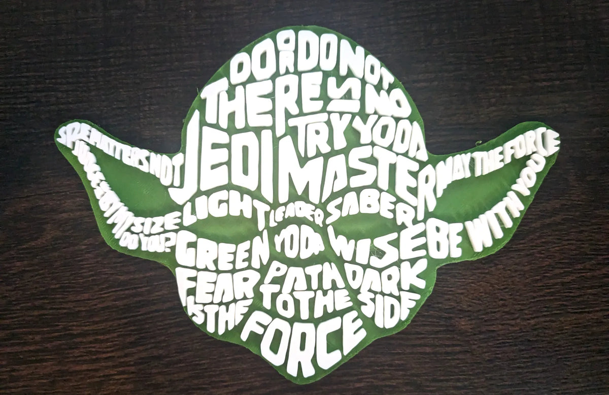 Star Wars - Yoda Art en lettres - Geek Print