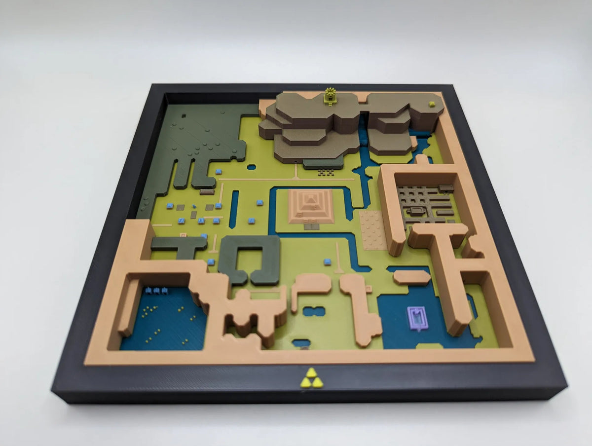 Zelda A Link To The Past Map - Monde des Ténèbres - Voyage Print