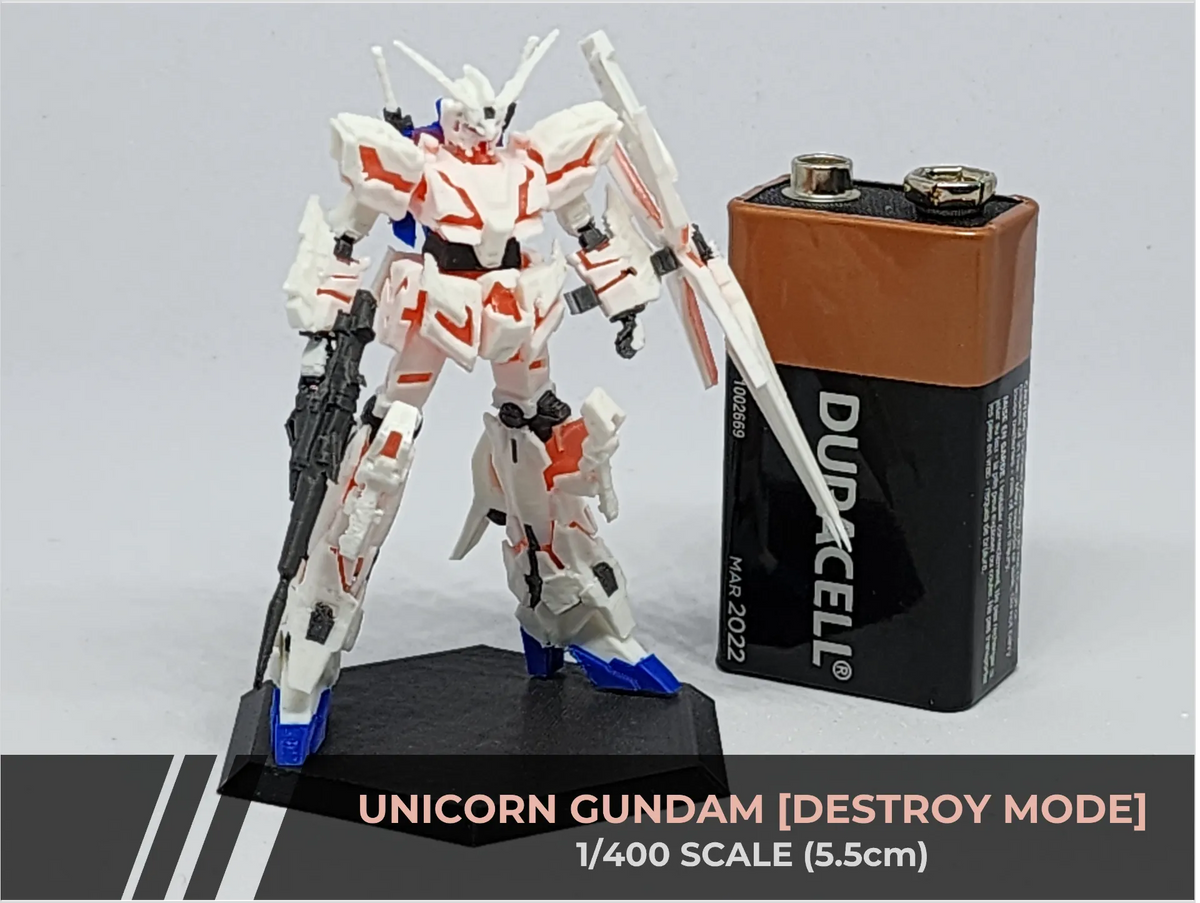 Gundam Licorne à l'échelle 1/400 - Figurine Print