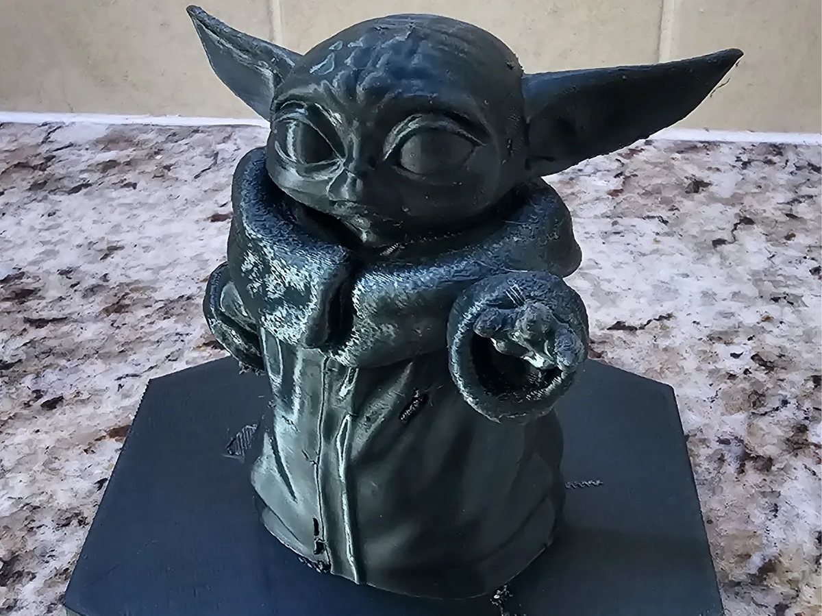 Bébé Yoda sur base hexagonale - Figurine Print