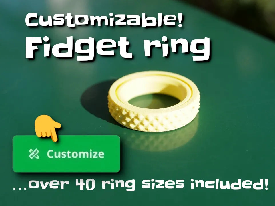 Bague anti-stress à imprimer sur place - Bijoux Print