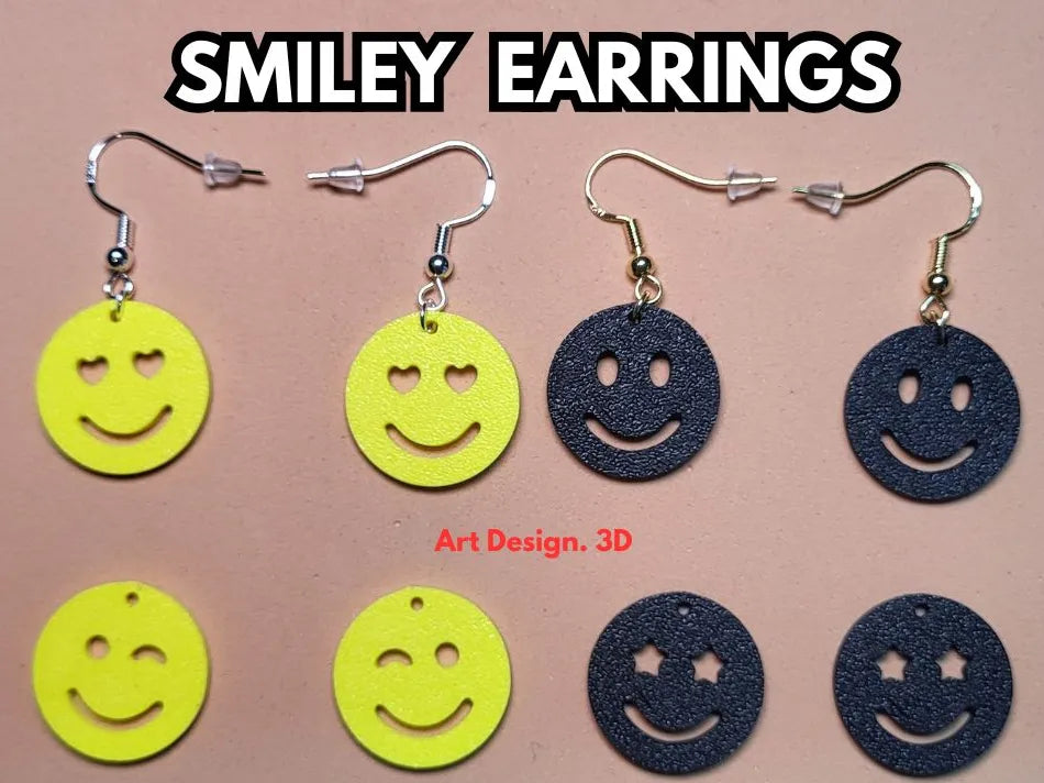 Boucles d'oreilles Smiley - Bijoux Print