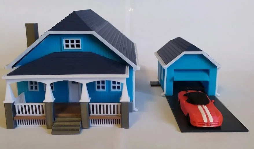 Éléments de bungalow à l'échelle HO pour plusieurs couleurs - Maquette Print
