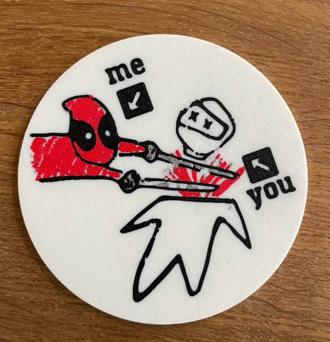 Art de film Deadpool / Sous-verre / Boisson / Support - Geek Print