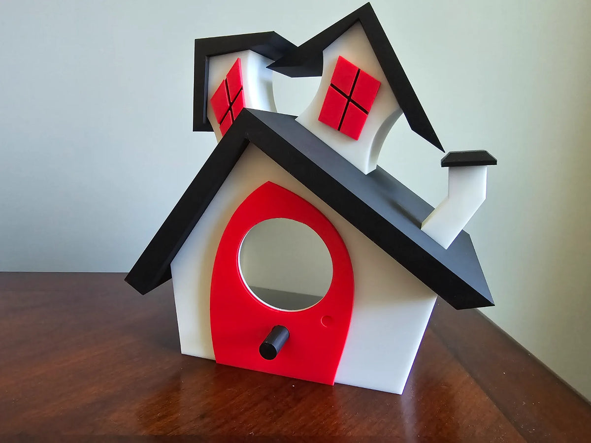 Maison d'oiseau loufoque - Outdoor Print
