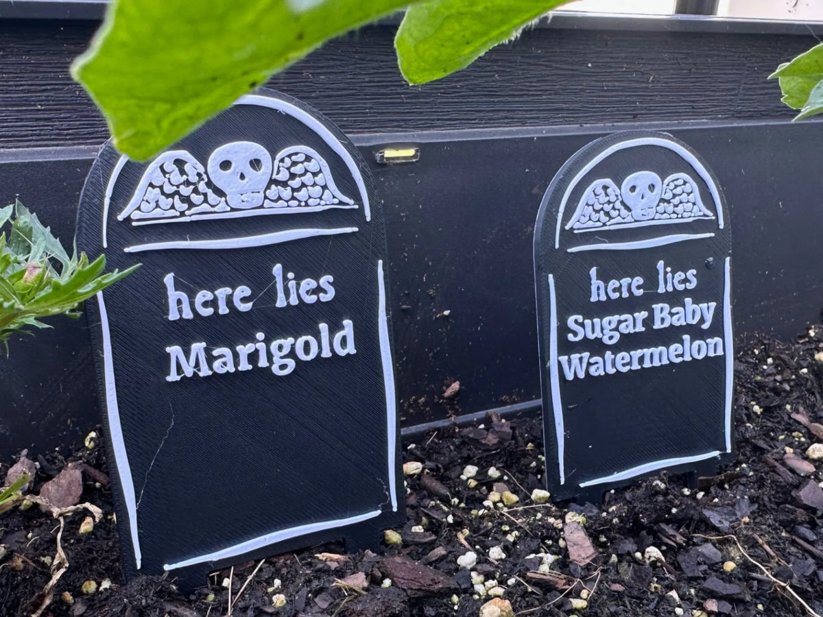 Etiquette de plante personnalisable pour sépulture de jardin - Jardin Print