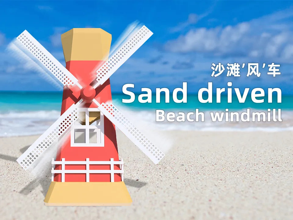 Moulin à vent propulsé par le sable Beach windmill - Outdoor Print
