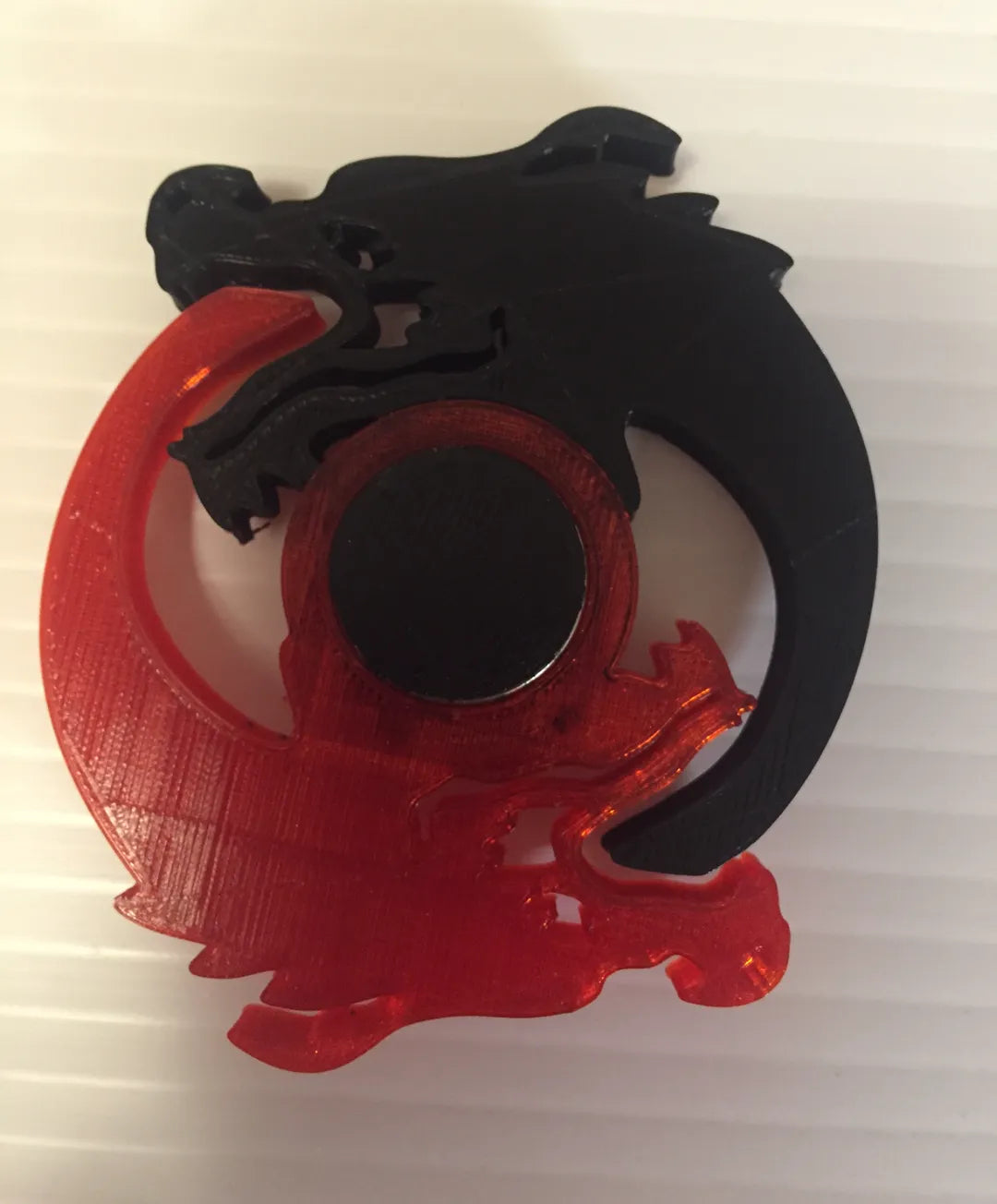 Fidget spinner yin et yang avec capuchon à roulement - Art Print