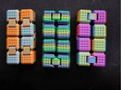 Cube infini texturé pour fidget - Jeux Print