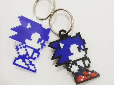 Porte-clés Sonic Pixel - Geek Print