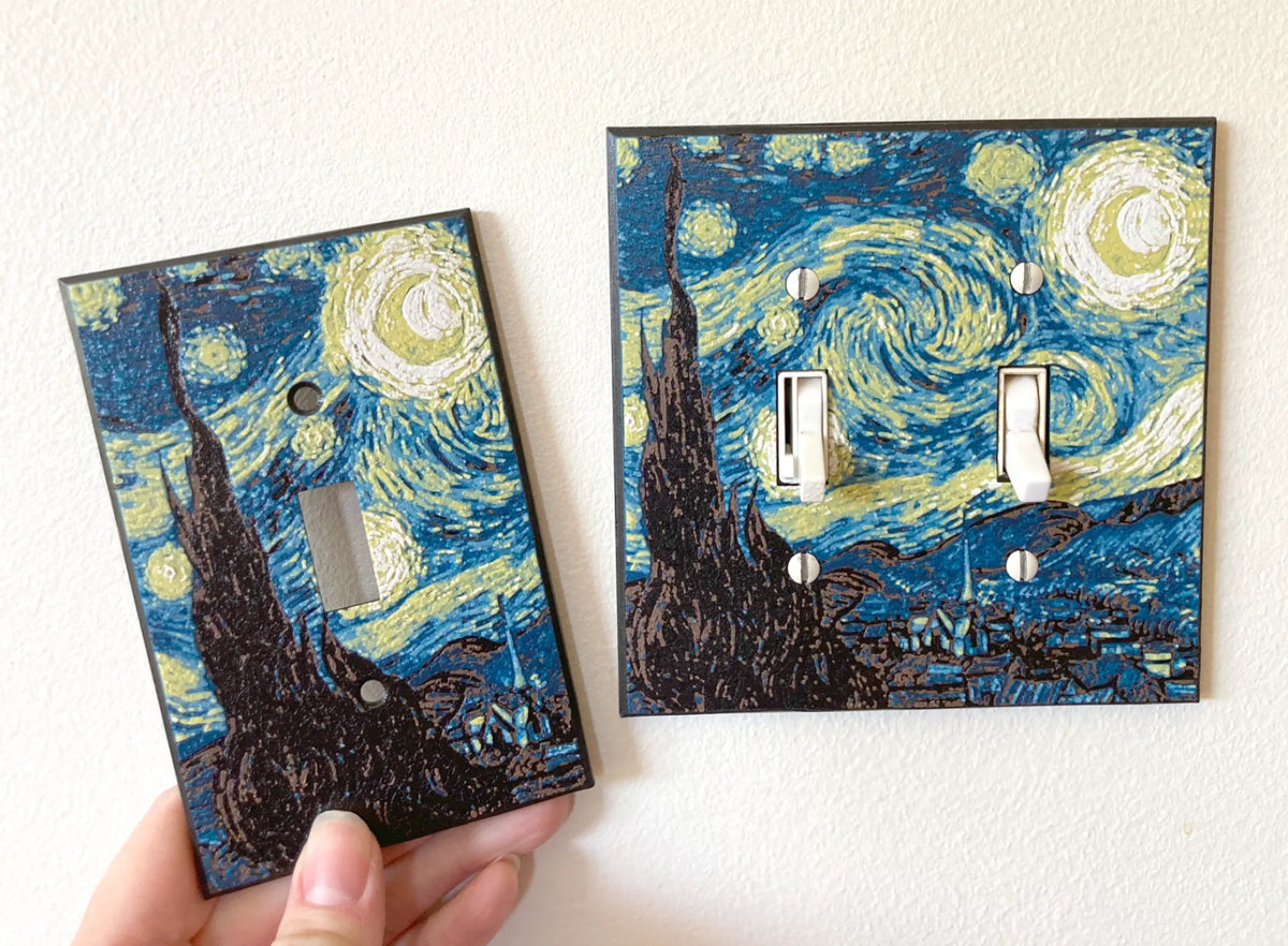 Interrupteurs lumineux La Nuit étoilée de Van Gogh - Lumière Print