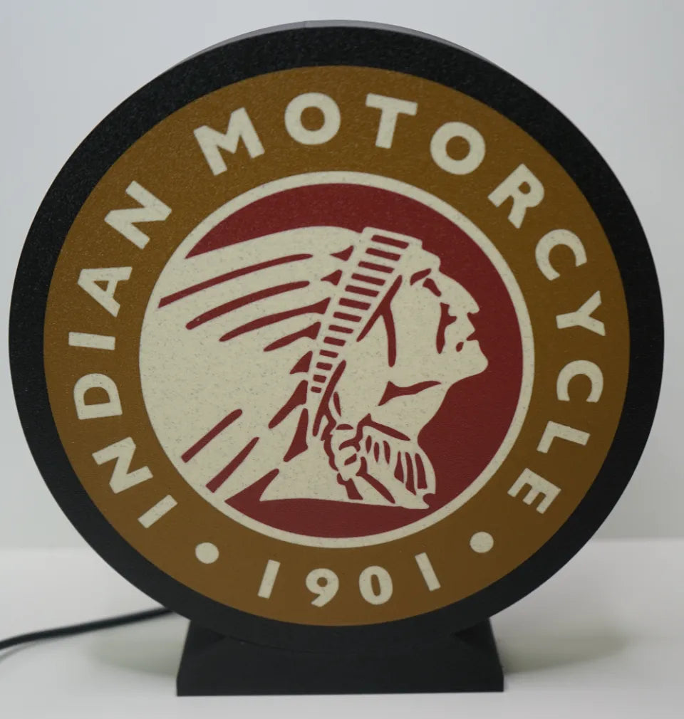 Boîte à lumière Indian Motorcycle - Vélo Print