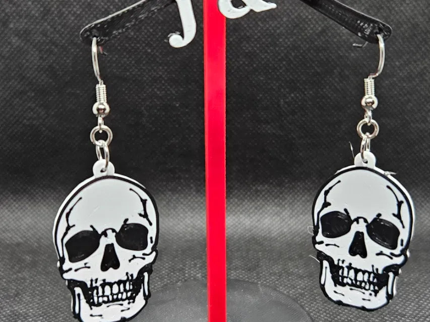 Boucles d'oreilles crâne - Bijoux Print