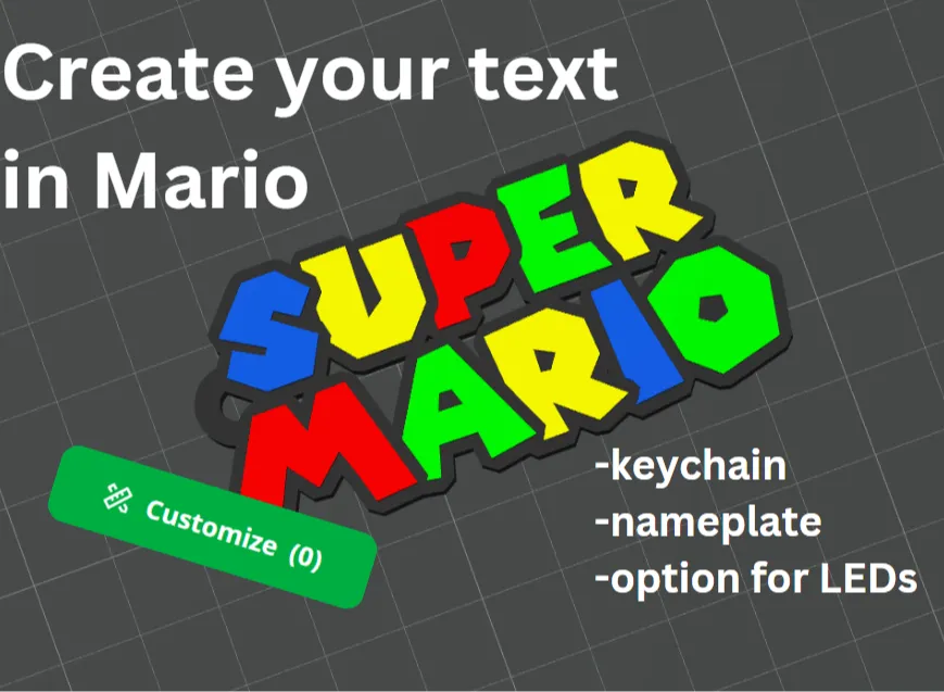 Texte Mario personnalisable - Cadeau Print