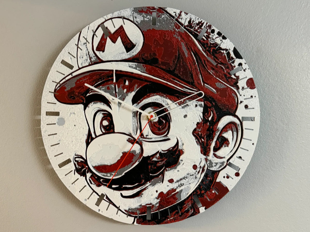 Horloge murale / Wanduhr Super Mario Hueforge Kit 011 - Auto Print
