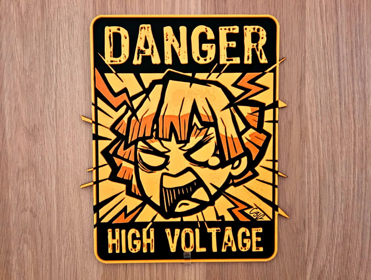 Zenitsu "Haute Tension" - Affiche de porte - Art Print