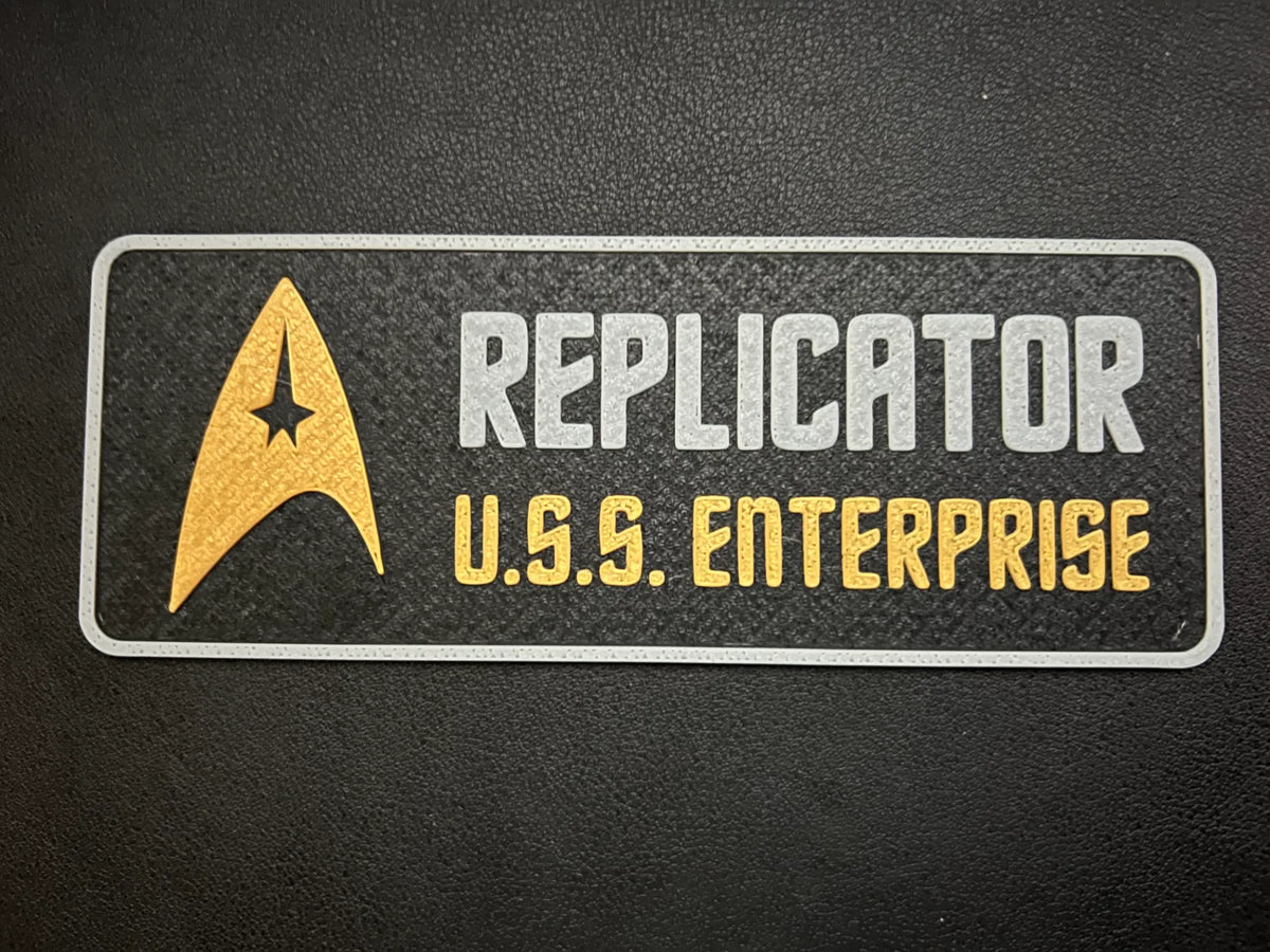 Réplicateur Star Trek – Étiquette/panneau d'imprimante 3D - Geek Print