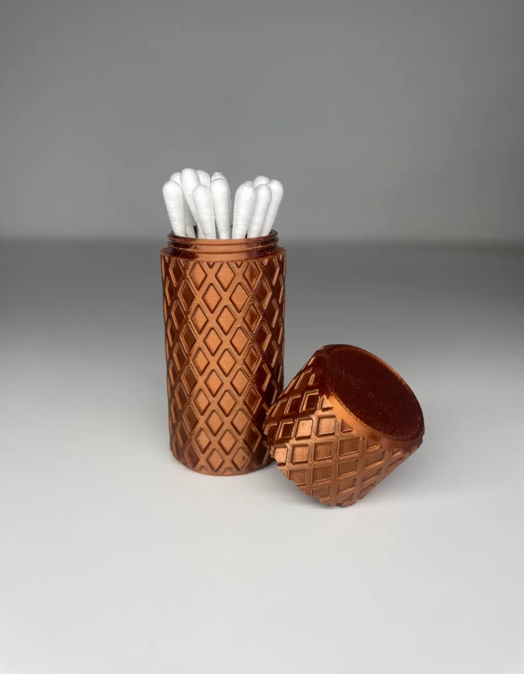 Contenant de voyage pour cotons-tiges (QTip) - Beauté Print