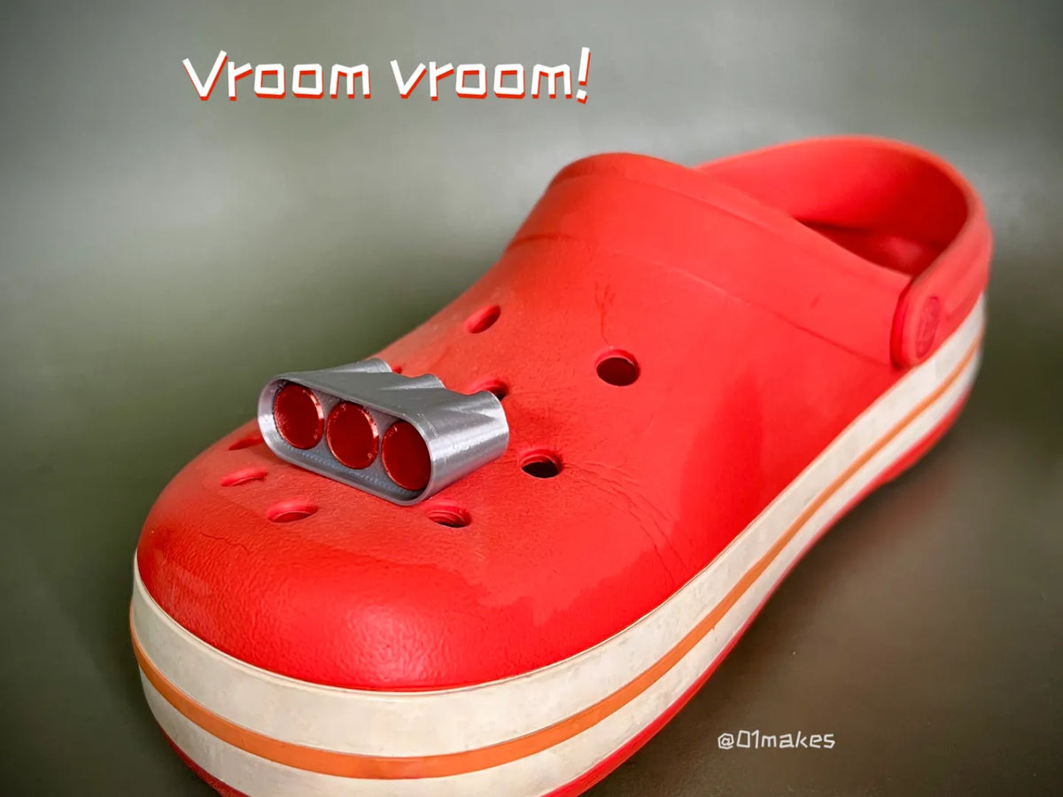 Breloque pour chaussures en forme d'admission d'air de moteur de muscle car - Auto Print