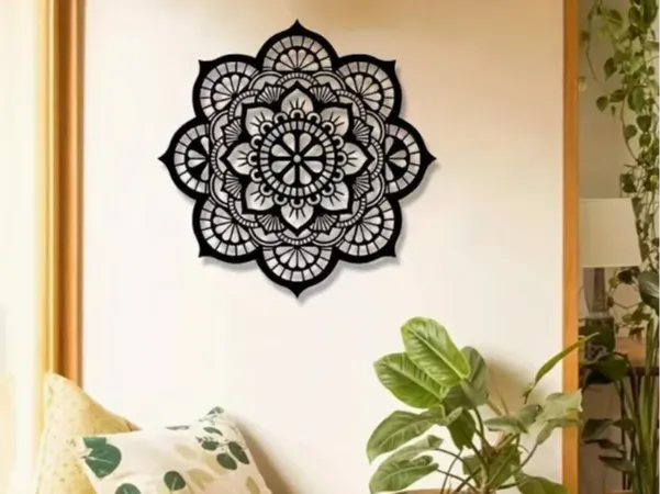 Art mural de mandala floral - Art Print