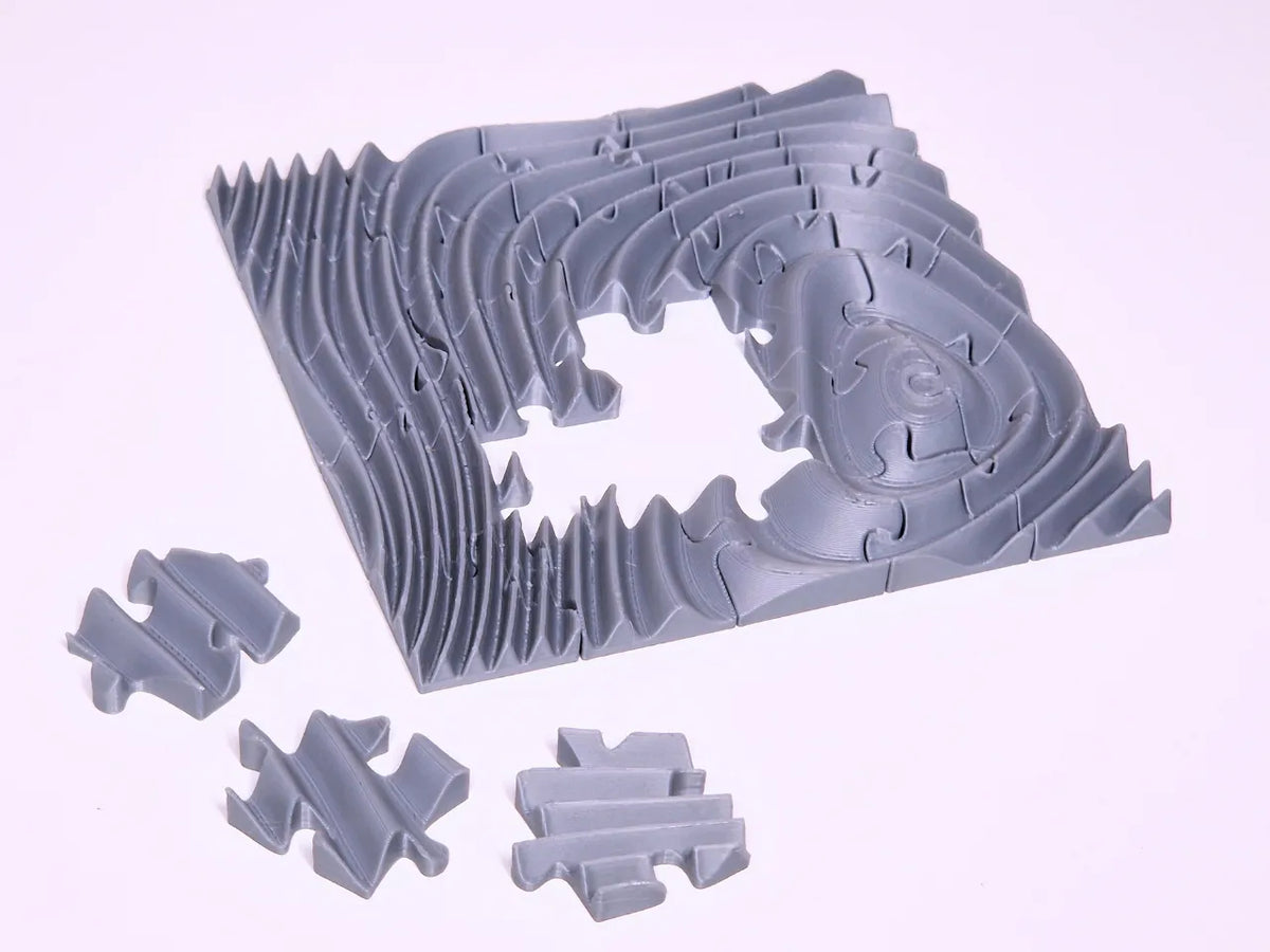 Puzzle des Ondes - Carte Topographique - Maquette Print