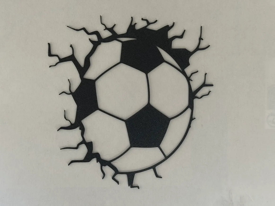Ballon de football décoratif qui traverse le mur - Sport Print