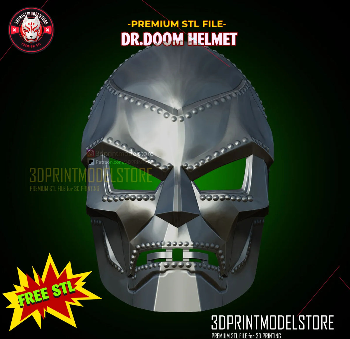 Masque Dr Doom - Casque du Docteur Fatalis Marvel - Geek Print