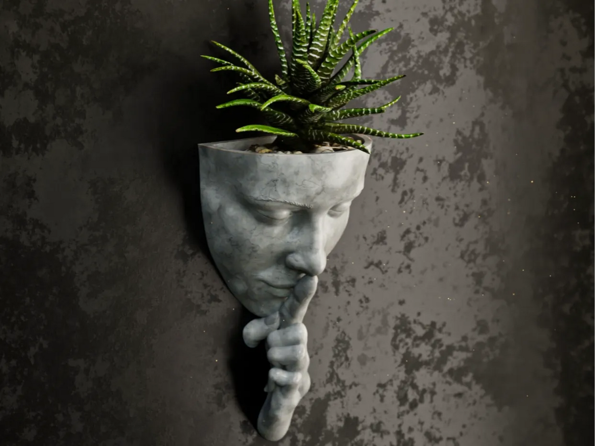 Jardinière murale en forme de femme 2 - Jardin Print