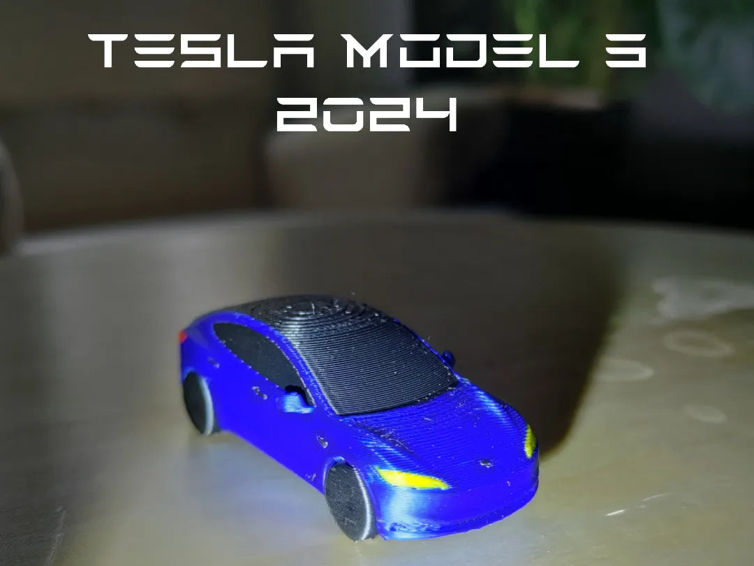 Porte-clés Tesla Model 3 2024 (avec roues fonctionnelles) - Auto Print