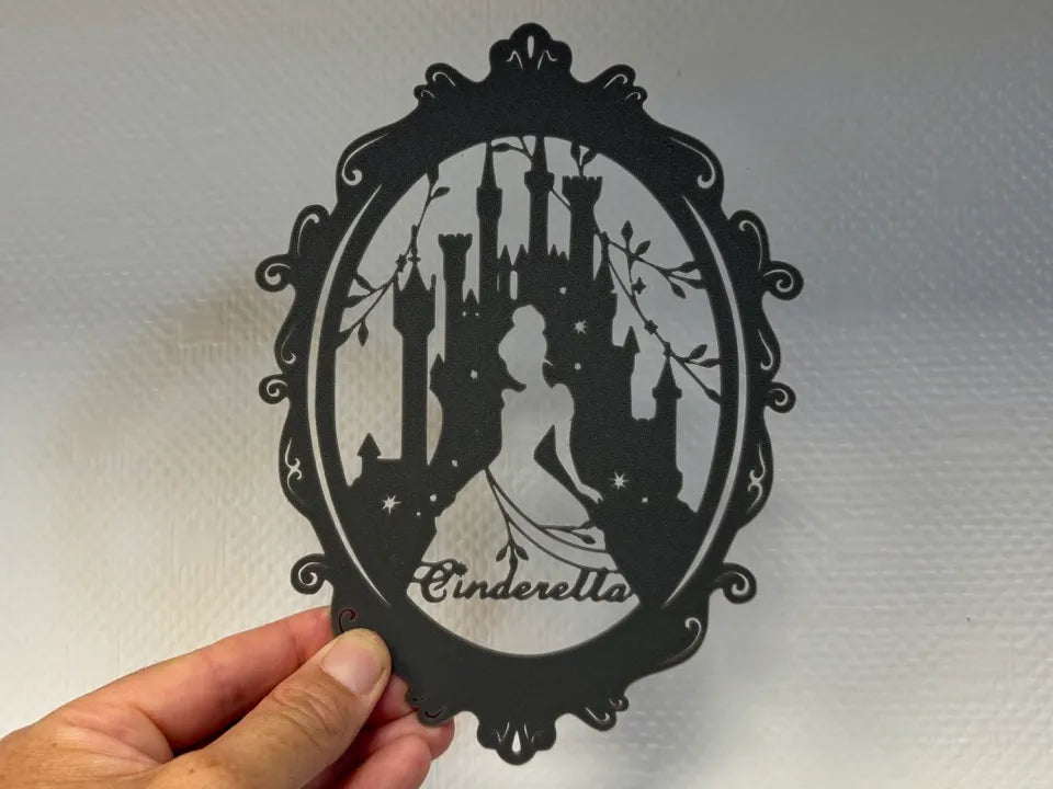 Décoration Cendrillon et château dans un miroir - Disney - Beauté Print