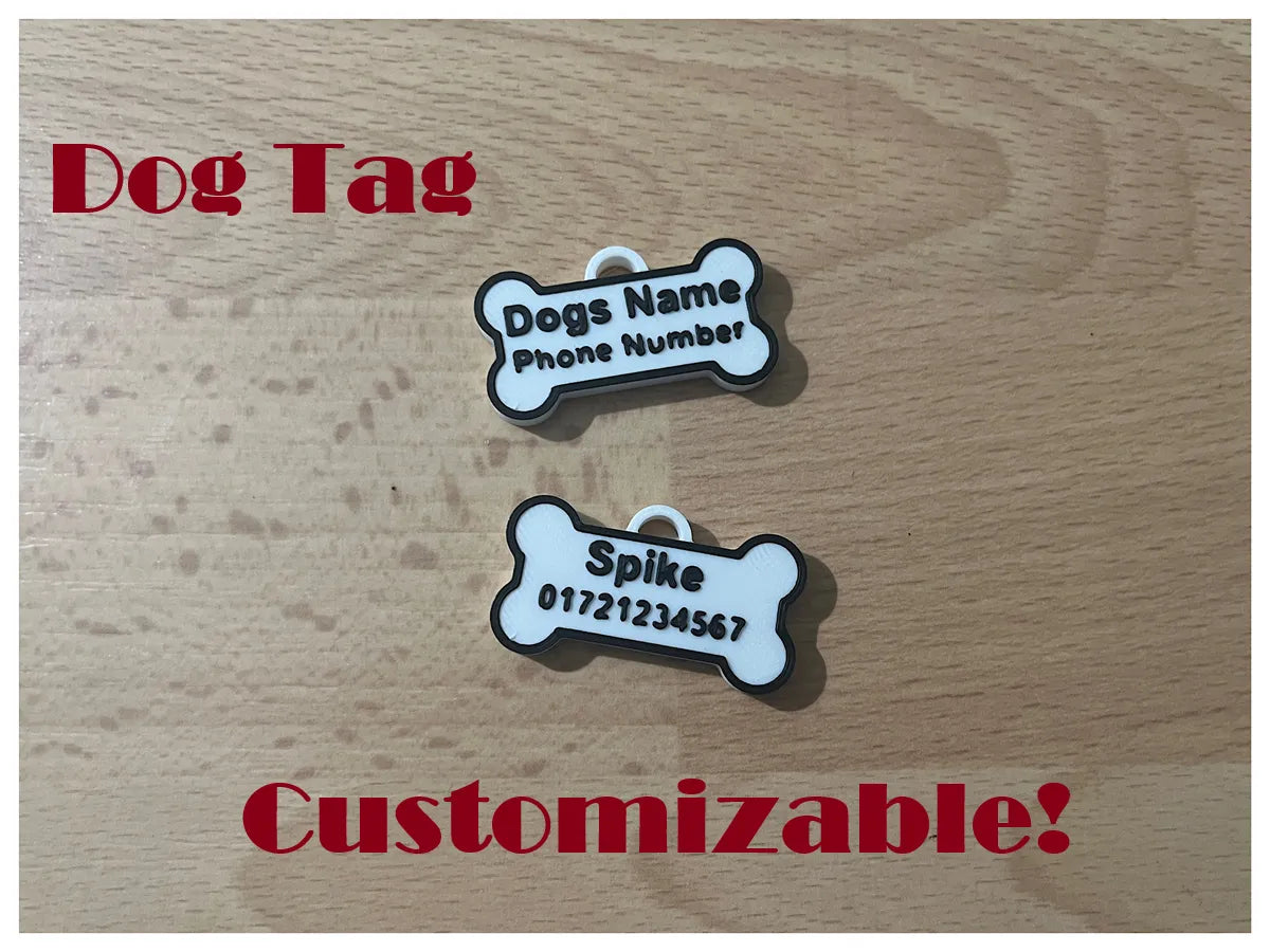 Plaque d'identité de chien personnalisée – modèle 3 - Pet Print