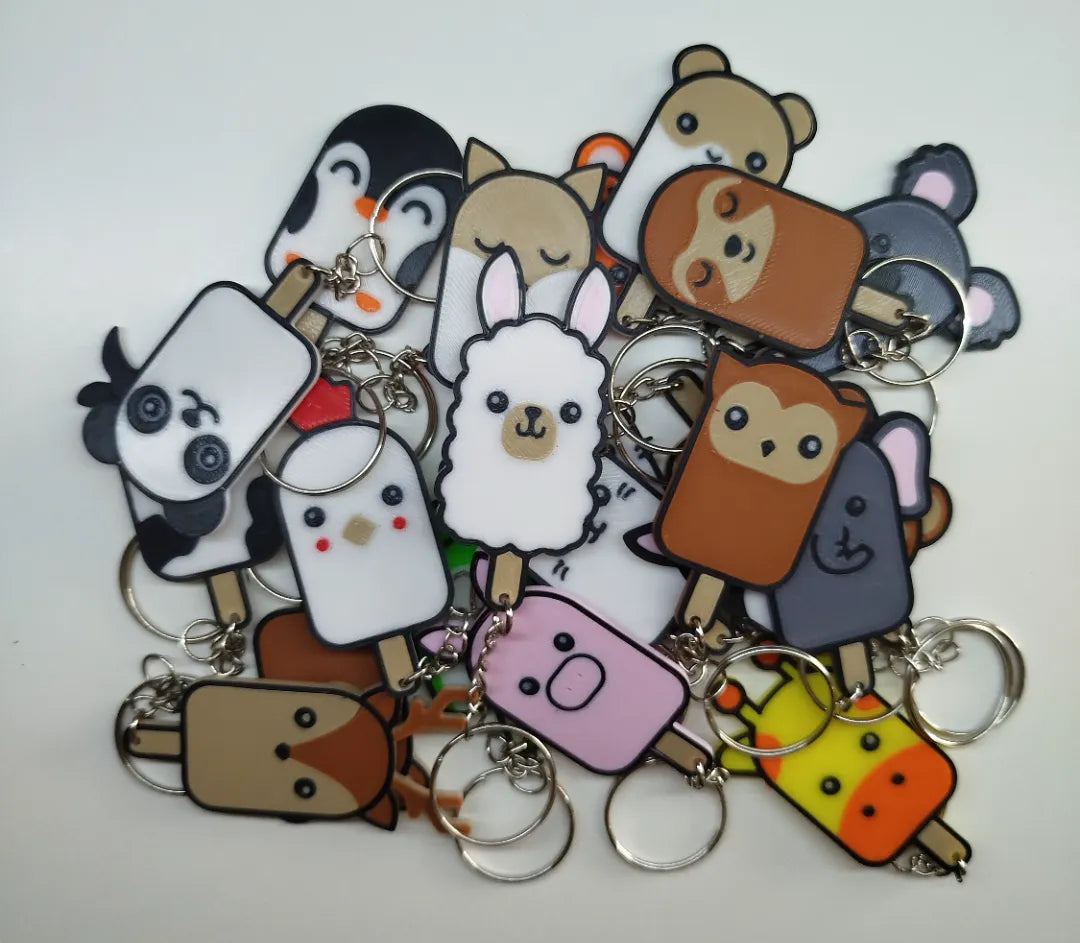 LOT DE 22 Trousses-clés Animaux Mignons - Geek Print
