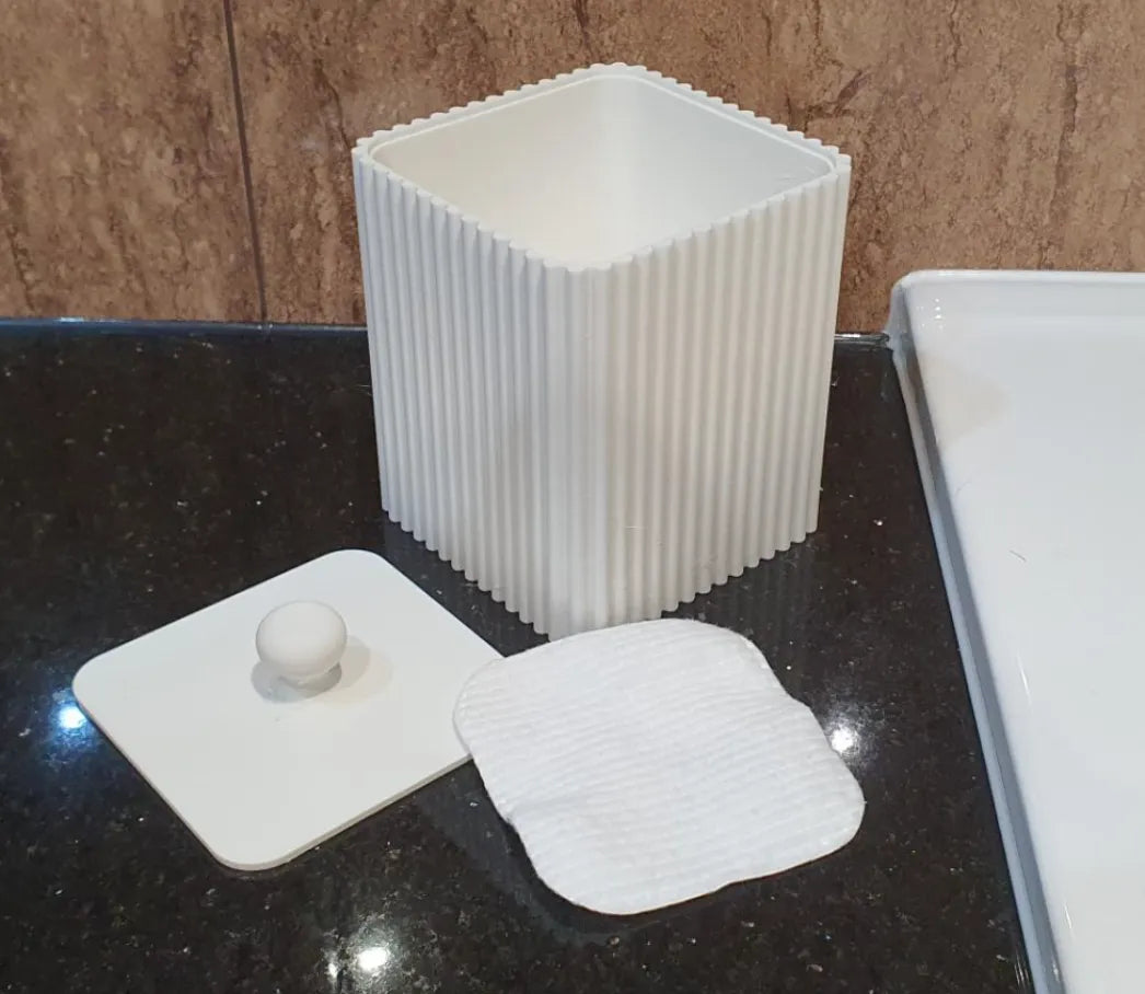 POT DE Rangement Pour Disques DE Coton Avec Couvercle - Beauté Print