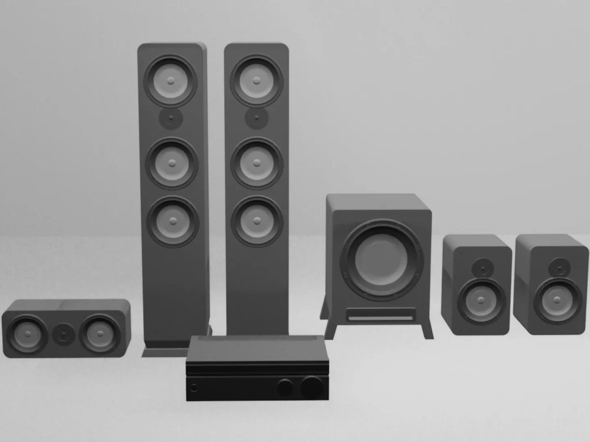 Ensemble surround miniature avec haut-parleurs et récepteur - Tech Print