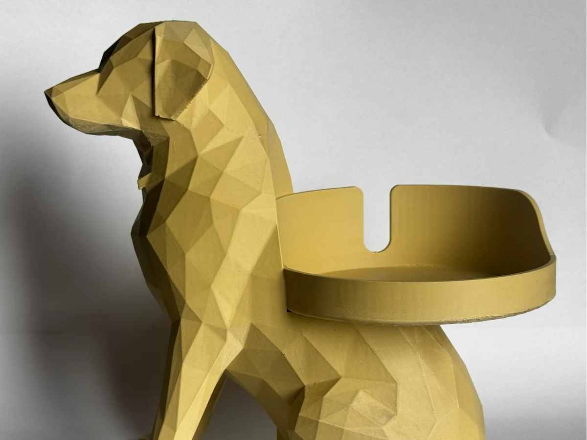 Support de chien Alexa Dot en basse poly - Art Print